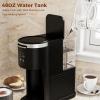imageSingle Serve Coffee Maker 2 in 1 Coffee Machine for KCup ampamp Ground Coffee 6 to 14oz Brew Sizes Selfcleaning Pod Coffee Makers with 40oz Removable Water Reservoir LCD Screen BlackBlack