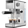 imageEspresso Machine with Builtin Grinder Professional 20 Bar Cappuccino ampamp Latte Machines with Milk Frother 3in1 Stainless Steel Espresso Coffee Maker for Home Office or CafeSilver