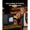 image16quot Large Cube Ice Maker CountertopProduces 9 Crystal Clear Cubic Ice per Hour24H TimerPortable SelfCleaning Ice Maker for WhiskeyCocktailsand Iced BeveragesETL ListedBlackDeep Black