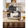 imageEspresso Machine with Grinder 20 Bar Expresso Coffee Machines with Milk Frother Steam Wand Professional Espresso Maker with Removable Water Tank Cappuccino ampamp Latte Machine for Home