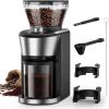 imageAutomatic Coffee Grinder Electric Burr OneTouch Grinder with 35 Grind Settings for DripEspressoPourOverColdBrew 212 Cup Dose Selection Coffee Grinders for HomeOffice