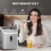 imageIce Makers Countertop26Lbs24H9 Cubes in 6 MinsPortable Ice Maker Machine with SelfCleaning2 Sizes of Bullet IcePerfect for Home KitchenBlackDark Gray