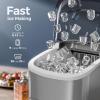 imageIce Makers Countertop26Lbs24H9 Cubes in 6 MinsPortable Ice Maker Machine with SelfCleaning2 Sizes of Bullet IcePerfect for Home KitchenBlackGrey