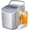 imageIce Makers Countertop26Lbs24H9 Cubes in 6 MinsPortable Ice Maker Machine with SelfCleaning2 Sizes of Bullet IcePerfect for Home KitchenBlackGrey