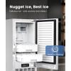 image9 Cubes Ready in 68 Mins Countertop Ice Maker 265Lbs per Day Stainless Steel Portable Ice Maker Ice Maker Machine with Carry Handle for HomeKitchenCampingRVSILVER