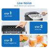 image9 Cubes Ready in 68 Mins Countertop Ice Maker 265Lbs per Day Stainless Steel Portable Ice Maker Ice Maker Machine with Carry Handle for HomeKitchenCampingRVBLACK with Handel