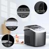 image9 Cubes Ready in 68 Mins Countertop Ice Maker 265Lbs per Day Stainless Steel Portable Ice Maker Ice Maker Machine with Carry Handle for HomeKitchenCampingRVBLACK