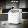 imageCountertop Ice Maker Machine  8 Bullet Ice in 6 Mins 265lbs24Hrs Output  SelfCleaning Portable Design with Selectable Ice Size ampamp Touch Display for HomeOfficeBarGlossy White