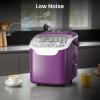 imageCountertop Ice Maker Machine  8 Bullet Ice in 6 Mins 265lbs24Hrs Output  SelfCleaning Portable Design with Selectable Ice Size ampamp Touch Display for HomeOfficeBarDark Purple