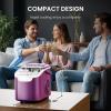 imageCountertop Ice Maker Machine  8 Bullet Ice in 6 Mins 265lbs24Hrs Output  SelfCleaning Portable Design with Selectable Ice Size ampamp Touch Display for HomeOfficeBarDark Purple