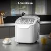 imageCountertop Ice Maker Machine  8 Bullet Ice in 6 Mins 265lbs24Hrs Output  SelfCleaning Portable Design with Selectable Ice Size ampamp Touch Display for HomeOfficeBarLight Grey