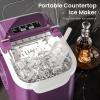 imageCountertop Ice Maker Machine  8 Bullet Ice in 6 Mins 265lbs24Hrs Output  SelfCleaning Portable Design with Selectable Ice Size ampamp Touch Display for HomeOfficeBarDark Purple