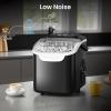 imageCountertop Ice Maker Machine  8 Bullet Ice in 6 Mins 265lbs24Hrs Output  SelfCleaning Portable Design with Selectable Ice Size ampamp Touch Display for HomeOfficeBarMatte Black