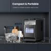 imageCrescent Ice Maker Countertop 28Lbs24H Ice Production 16 Cubes in 6 Mins Portable Countertop Ice Maker Machine with SelfCleaning for Home ampamp Kitchen BlackBlack
