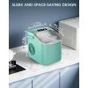imageIce Maker Countertop Efficient Easy Carry Ice Machine SelfCleaning Ice Maker with Ice Scoop ampamp Basket 9pcs 8mins 266Lbs Per Day for HomeOfficeKitchenGreenMatte Green