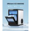 imageNugget Ice Maker 441Lbs24H Ice Makers Countertop Crushed ampamp Pebble Ice Machine with Handle AutoCleaning Pellet Ice Machine with Basket and Scoop for HomePartyKitchenOfficeBrushed Silver44lbsDAY