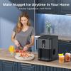 imagePortable Nugget Ice Maker Countertop SelfDispensing Pebble Ice Maker 44 lbsDay Soft Chewable Pellet Ice Machine for Home Kitchen Bar Single Button Operation Compact Design Ice Making MachineBlack