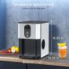 imagePortable Nugget Ice Maker Countertop SelfDispensing Pebble Ice Maker 44 lbsDay Soft Chewable Pellet Ice Machine for Home Kitchen Bar Single Button Operation Compact Design Ice Making MachineSilver