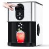 imagePortable Nugget Ice Maker Countertop SelfDispensing Pebble Ice Maker 44 lbsDay Soft Chewable Pellet Ice Machine for Home Kitchen Bar Single Button Operation Compact Design Ice Making MachineSilver