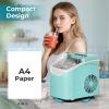 imageCountertop Ice Maker  8 Bullet Ice 6 Mins 265lbs24Hrs  SelfCleaning Portable ampamp Adjustable Size with Touch Display