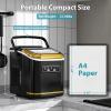 imageIce Maker Machine Countertop Portable Compact Small Bullet Ice Maker with Self Cleaning9 Cubes in 6 Mins26lbs in 24Hrs for Home and KitchenBlack