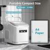 imageIce Maker Machine Countertop Portable Compact Small Bullet Ice Maker with Self Cleaning9 Cubes in 6 Mins26lbs in 24Hrs for Home and KitchenWhite