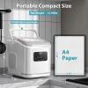 imageIce Maker Machine countertop Self Cleaning Portable Compact Small Bullet Ice Maker with Digital Screen9 Cubes in 6 Mins26lbs in 24Hrsfor Camping Dorm Home OutdoorWhite