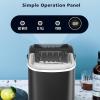 imageIce Makers Countertop Compact Size with Handle 26lbs in 24Hrs AutoCleaning Portable Ice Machine with Basket and Scoop 9 Ice Cubes Ready in 8 Mins Ice Maker Quiet Operation for Home Camping