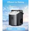 imageNugget Ice Maker Countertop  Pebble Ice Maker with SelfCleaning Ready in 6 Mins 35lbsDay Portable Sonic Ice Machine with Handle Basket ampamp Scoop for Home Kitchen RV Outdoor BlackBlack
