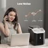 imageNugget Ice Maker Countertop34lbs24HPortable Pebble Ice Maker Machine with HandleOneClick OperationPellet Ice Maker for HomeOfficeBlack
