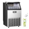 imageIce Maker Commercial Ice Machine100LbsDay Stainless Steel Ice Machine with 48 Lbs Capacity Ideal for Restaurant Bars Home and Offices Includes Scoop Silver100LBSDAY