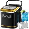 imageIce Maker Machine Countertop Portable Compact Small Bullet Ice Maker with Self Cleaning9 Cubes in 6 Mins26lbs in 24Hrs for Home and KitchenBlack