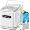 imageIce Maker Machine Countertop Portable Compact Small Bullet Ice Maker with Self Cleaning9 Cubes in 6 Mins26lbs in 24Hrs for Home and KitchenWhite
