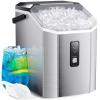 imageNugget Ice Maker Countertop 35Lbs24H Stainless Steel Nugget Ice Maker Portable with SlefCleaningwith Ice BasketScoop for HomeOfficeBarStainless Steel Silver