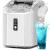 imageNugget Ice Maker Countertop 35Lbs24H Stainless Steel Nugget Ice Maker Portable with SlefCleaningwith Ice BasketScoop for HomeOfficeBarWhite