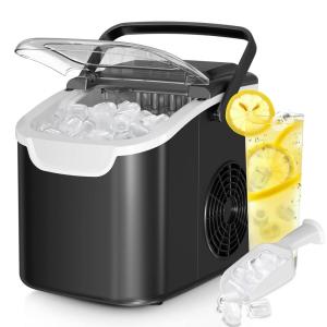 imageIce Maker Commercial Ice Machine100LbsDay Stainless Steel Ice Machine with 48 Lbs Capacity Ideal for Restaurant Bars Home and Offices Includes Scoop Silver265LBSDAY