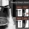 imageEspresso Machine 20 Bar Professional Stainless Steel Coffee Maker with LCD Display Steam Wand 45oz Removable Water Tank for Espresso Cappuccino Latte at Home or Office BlackBlack