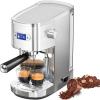 imageEspresso Machine 20 Bar Professional Stainless Steel Coffee Maker with LCD Display Steam Wand 45oz Removable Water Tank for Espresso Cappuccino Latte at Home or Office SilverSilver