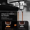 imageEspresso Machine 20 Bar Compact Espresso Coffee Machine with Steam Milk Frother ampamp 47oz Removable Water Tank Hot Water Function for Home Cappuccino Latte