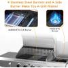 imageG41 Gas Grill4Burner Gas BBQ Grill with Side Burner PorcelainEnameled Cast Iron Grates Baking Pan 42000 BTU Stainless Steel Propane Grill for Outdoor Cooking and Patio BarbecuesAll stainless steel 4Burner Grills