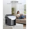 imageIce Maker Countertop Efficient Easy Carry Ice Machine SelfCleaning Ice Maker with Ice Scoop ampamp Basket 9pcs 8mins 265Lbs Per Day for HomeOfficeKitchenSatin Black