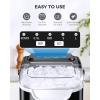 imageIce Maker Countertop Efficient Easy Carry Ice Machine SelfCleaning Ice Maker with Ice Scoop ampamp Basket 9pcs 8mins 265Lbs Per Day for HomeOfficeKitchenSatin Black