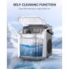 imageIce Maker Countertop Efficient Easy Carry Ice Machine SelfCleaning Ice Maker with Ice Scoop ampamp Basket 9pcs 8mins 265Lbs Per Day for HomeOfficeKitchenSatin Black