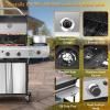 image3Burner Propane Gas Grill with Side BurnerStainless Steel BBQ Grill with PorcelainEnameled Cast Iron Grates37000 BTU Barbecue Grill Suitable for PatioCampingOutdoor Cooking3Burner Grills