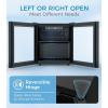 image48 Can Beverage Refrigerator Mini Fridge Cooler Glass Door for Beer Soda or Wine Small Drink Cooler Machine LED Temperature Control for Bar Home Office 13CUFT