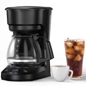 imagePro 5Cup Coffee MakerEnergyEfficient Drip Coffee Machine Brewer with Quick Pause N ServeStainless Steel Filter ampamp Extended KeepWarmCompact for Office ampamp Small KitchenFlexTime Program