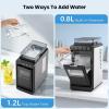 imageCountertop Bullet Ice Maker  26Lbs24H 8 Cubes in 6 Mins 2 Sizes amp AutoClean Interior Lighting 08L Portable Ice Machine for Home Office PartyBlackWater Tank