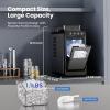 imageCountertop Bullet Ice Maker  26Lbs24H 8 Cubes in 6 Mins 2 Sizes amp AutoClean Interior Lighting 08L Portable Ice Machine for Home Office PartyBlackWater Tank