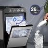imageCountertop Ice Maker  26Lbs24H 8 Cubes in 6 Mins 12L Top Water Tank 2 Sizes Bullet Ice AutoClean amp LED Light Portable for Home Office Party
