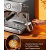 imageDual Boiler Espresso Machine with Grinder 20 Bar Espresso MachinesUse Milk Frother and Brew Coffee Machine Simultaneously Removable Water Tank Coffee Maker Cappuccino Latte 95oz Water TankStainless SteelDual Boiler